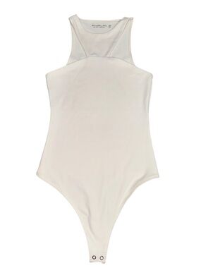 Abercrombie & Fitch Soft A&F Cream Bodysuit XXS Neutral Minimalist Stretch Tank